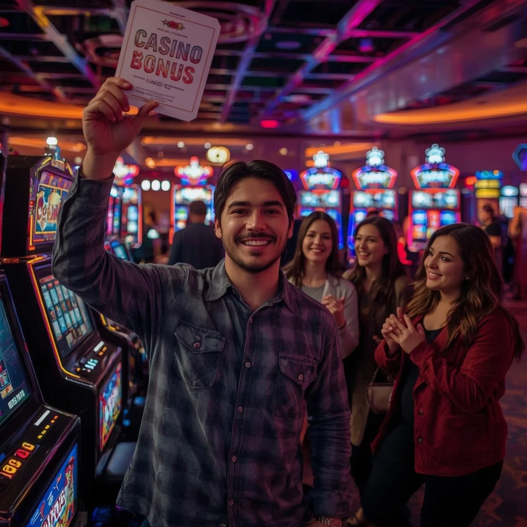 une personne avec un bonus de Crypto Royal Casino